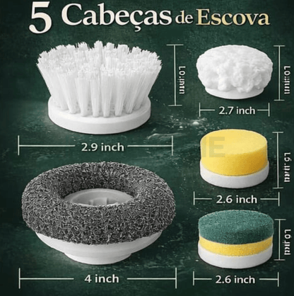 Escova Elétrica Multiuso 5 em 1 sem Fio
