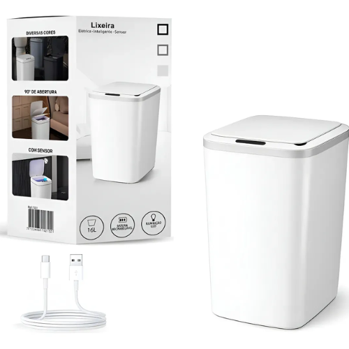 Lixeira Inteligente Automática 16L USB