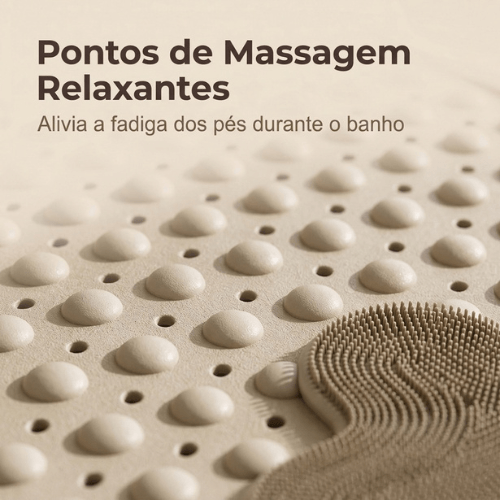 Tapete Box Seguro™ - Massageador Antiderrapante com Ventosas