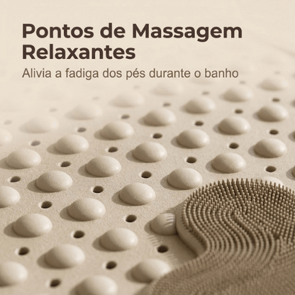 Tapete Box Seguro™ - Massageador Antiderrapante com Ventosas