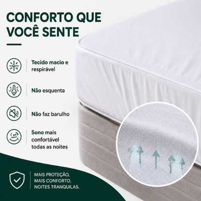 Protetor de Colchão Impermeável Premium com Elástico