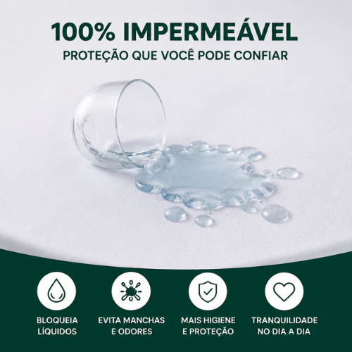 Protetor de Colchão Impermeável Premium com Elástico