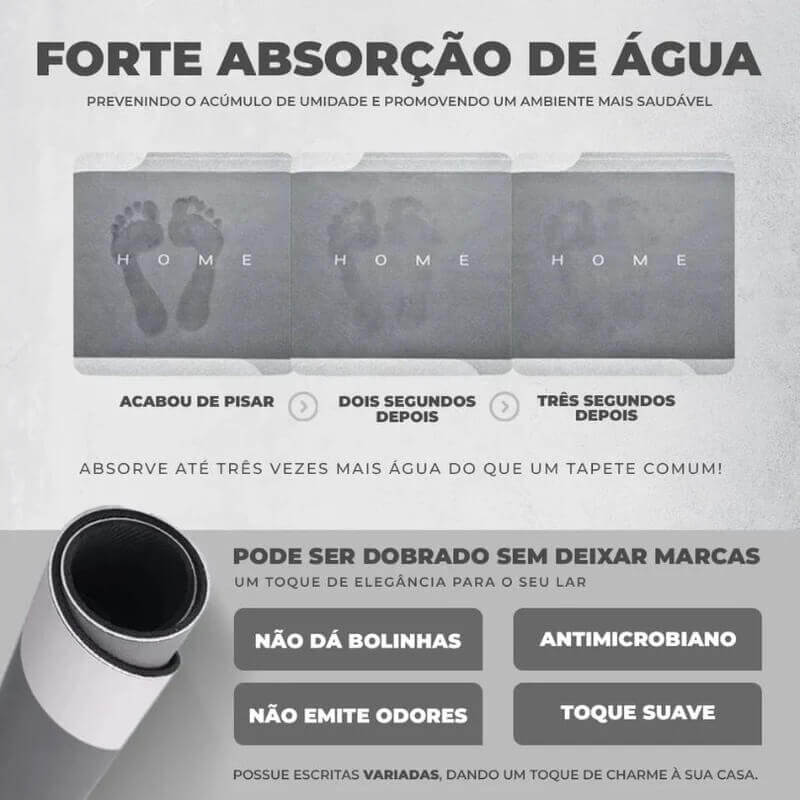 Tapete Antiderrapante Absorvente Premium - Pague 1 Leve 2