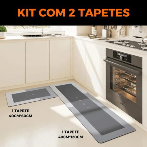 Kit 2 Tapetes Antiderrapante Absorvente - Casa e Cozinha