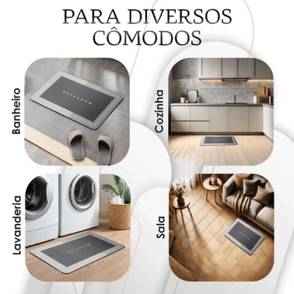 Kit 2 Tapetes Antiderrapante Absorvente - Casa e Cozinha