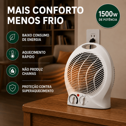 Aquecedor Portátil 2 em 1