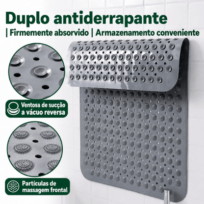 Tapete Box Seguro™ - Massageador Antiderrapante com Ventosas