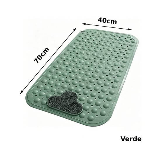 Tapete Box Seguro™ - Massageador Antiderrapante com Ventosas
