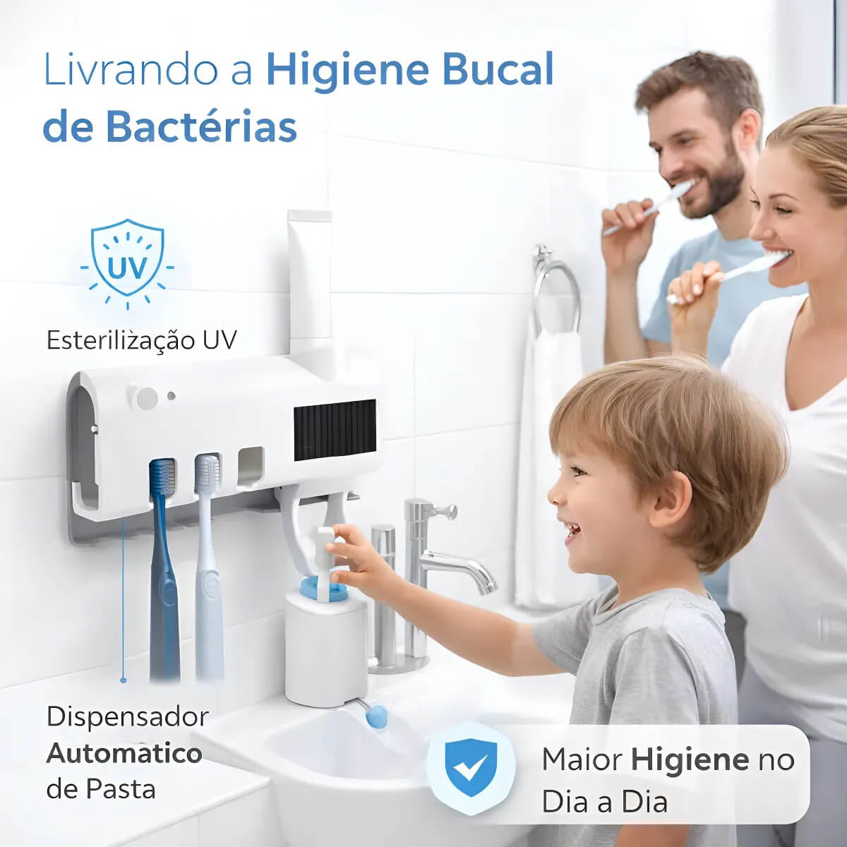 PureUV™ Porta-Escovas Inteligente