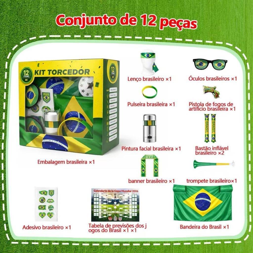 Kit torcedor - Copa do Mundo 2026